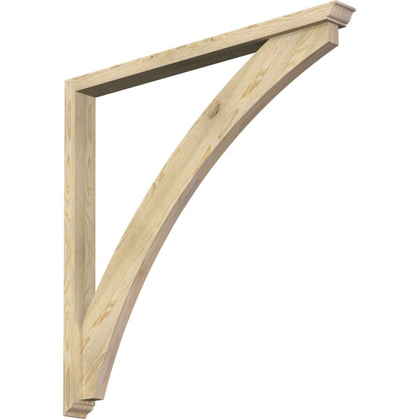 Ekena Millwork Thorton Traditional Rough Sawn Bracket w/ Offset Brace, Douglas Fir, 4"W x 46"D x 46"H BKT0402X46X46THR01RDF - main